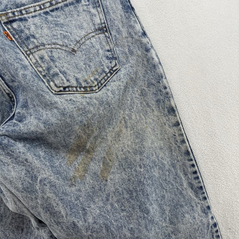 Vintage Levis Jeans Fits 30x33 Blue Acid Wash Orange Tab 40550 550USA Made 80s - Picture 13 of 16